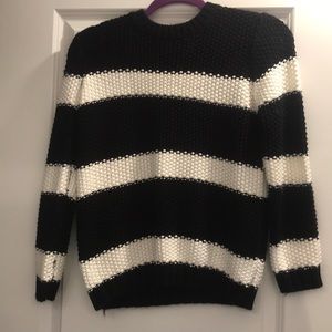 Black and white striped sweater